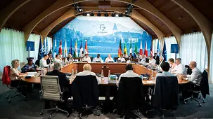 View of the room in which the fifth working session was held.