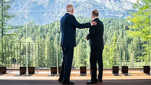 Entretien bilatéral entre le chancelier fédéral Olaf Scholz et le président américain Joe Biden