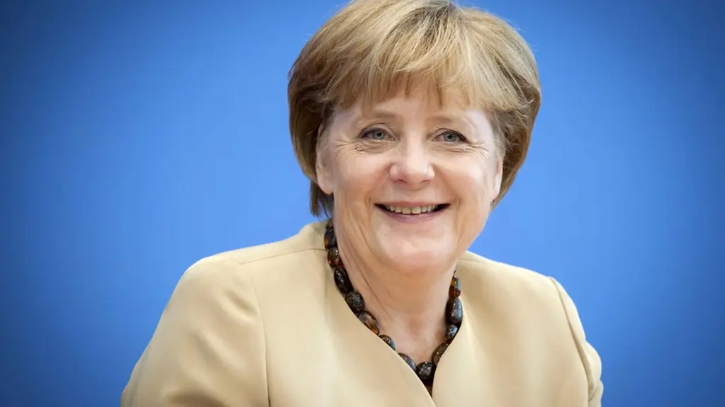 Bundeskanzlerin Merkel während einer Pressekonferenz in der Bundespressekonferenz.