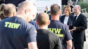 Bundeskanzler Olaf Scholz bei der Gedenkveranstaltung zum Hochwasser im Ahrtal.