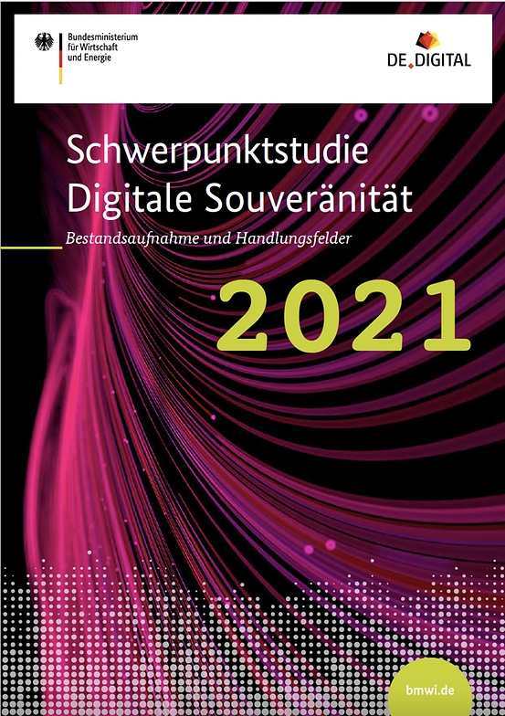Titelbild der Publikation "Schwerpunktstudie Digitale Souveränität"