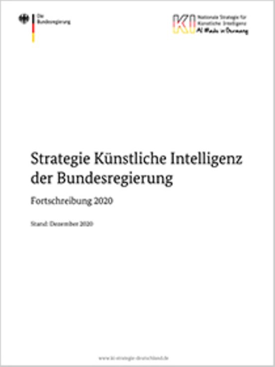 Titelbild der Publikation "Strategie Künstliche Intelligenz der Bundesregierung"