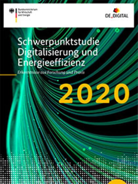 Titelbild der Publikation "Schwerpunktstudie Digitalisierung und Energieeffizienz"