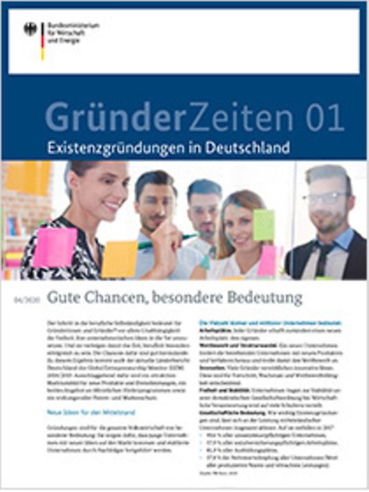 Titelbild der Publikation "GründerZeiten Nr. 01: Existenzgründung in Deutschland"