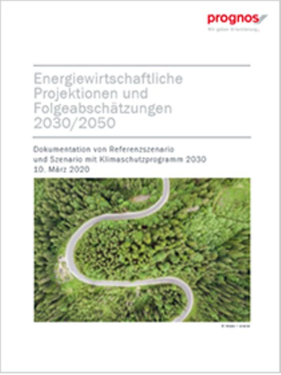 Titelbild der Publikation "Energiewirtschaftliche Projektionen und Folgeabschätzungen 2030/2050"