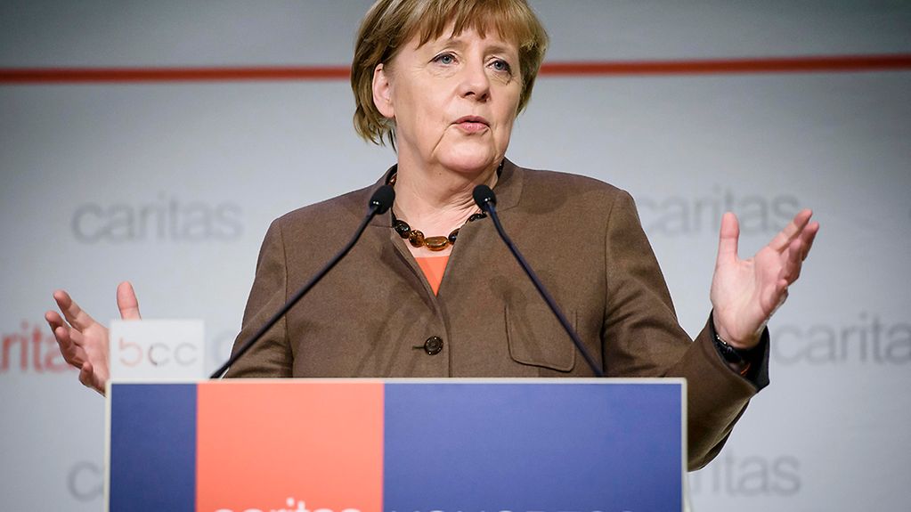 Bundeskanzlerin Angela Merkel beim 4. Caritas-Kongress und Jahresempfang des Deutschen Caritasverbandes.