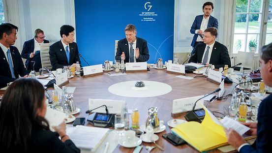 Die G7-Handelsminister auf Schloss Neuhardenberg