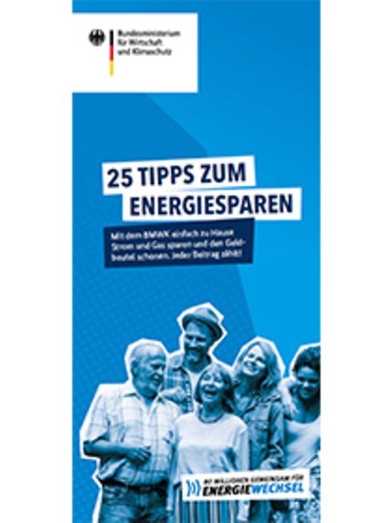 Titelbild der Publikation "Tipps zum Energie sparen"