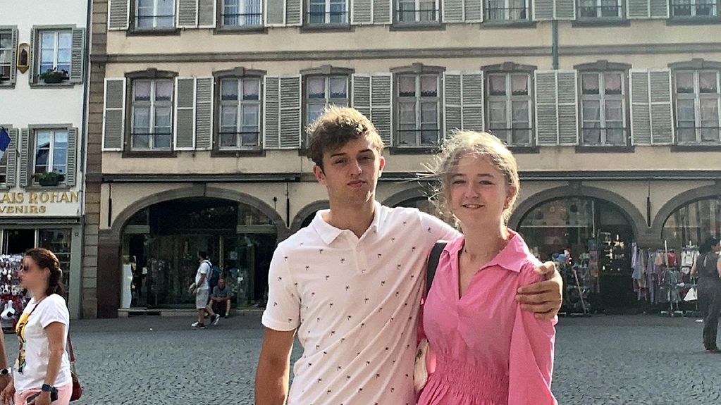 Sonja Ripke und ihr Freund Joran während ihres Besuchs in Straßburg.