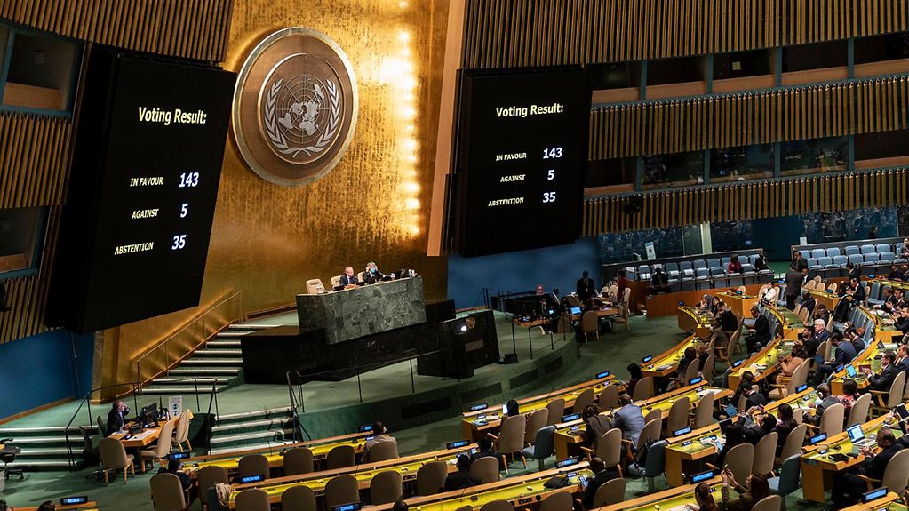 UN General Assembly on Wednesday evening in New York
