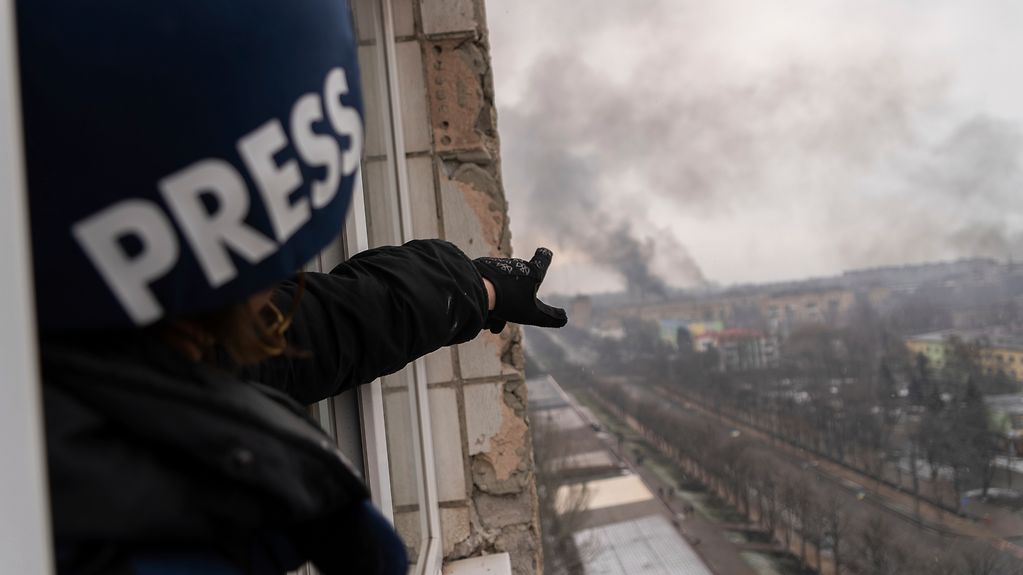 Pressearbeit wärend Kämpfen in der Ukraine