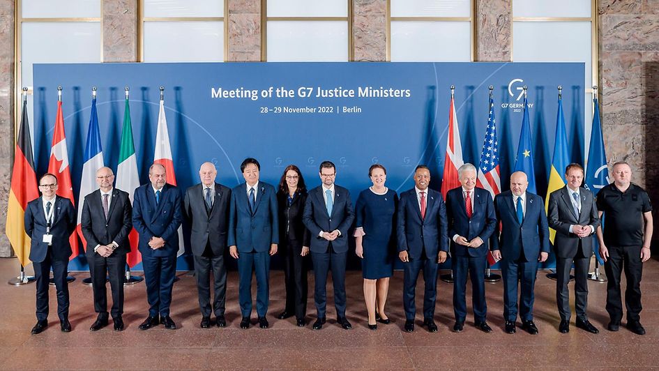 Foto zeigt die G7-Justizminister