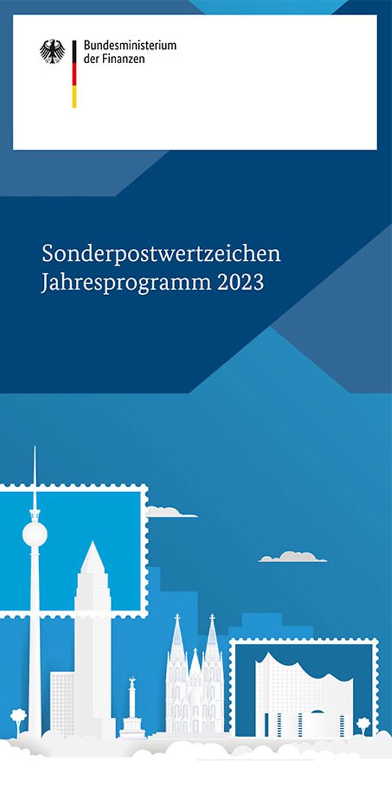 Titelbild der Publikation "Sonderpostwertzeichen Jahresprogramm 2023"