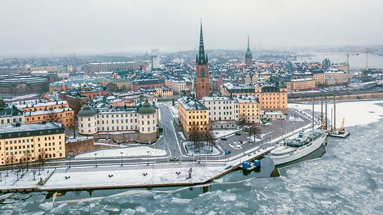 Auf dem Foto ist die schwedische Hauptstadt Stockholm zu sehen.