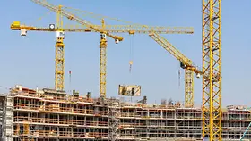 Foto zeigt eine Baustelle.