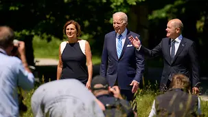 Bundeskanzler Olaf Scholz während des G7-Gipfels in Elmau.