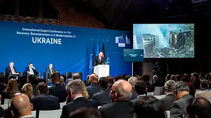 Ukraine-Wiederaufbaukonferenz.