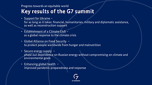 Graphic “Goal of the German G7 Presidency”