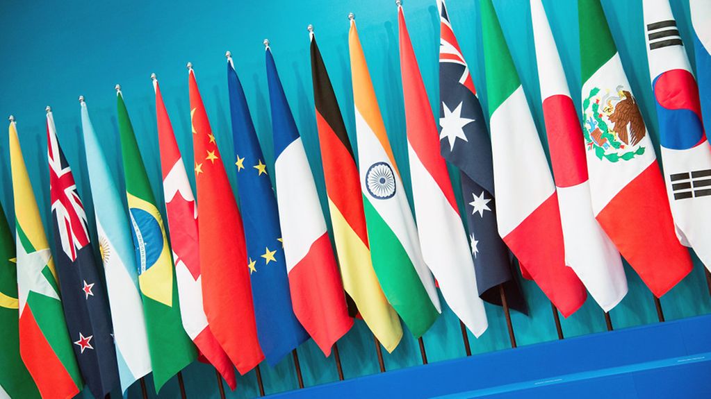 Flaggen der G20-Gipfel