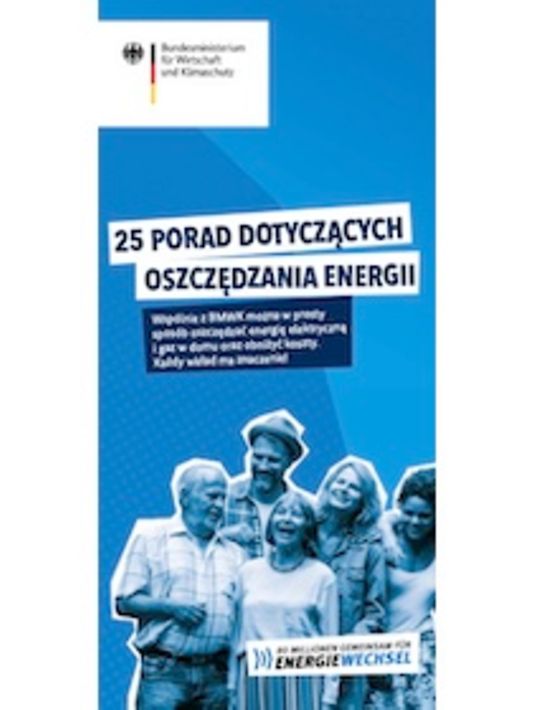 Titelbild der Publikation "Flyer „Tipps zum Energie sparen” (in Polnisch)"