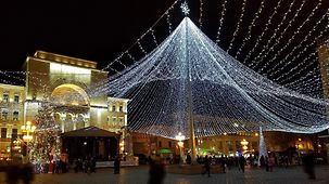 Weihnachtsbeleuchtung in Timisoara.