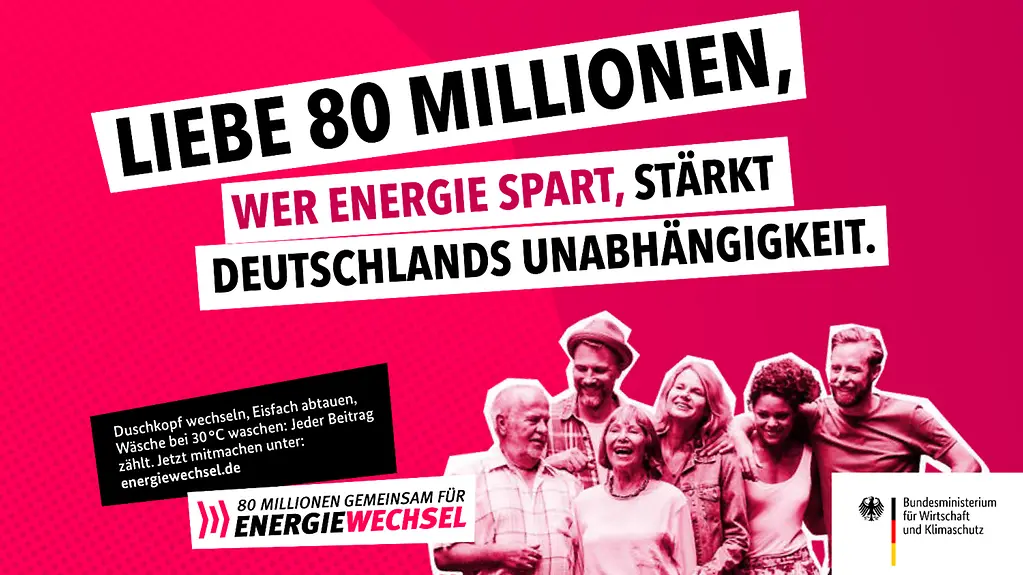 Motiv der Energiesparkapagne des BMWK