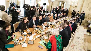 Auftakt Kabinettsklausur auf Schloss Meseberg.