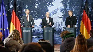 während der Kabinettsklausur auf Schloss Meseberg.