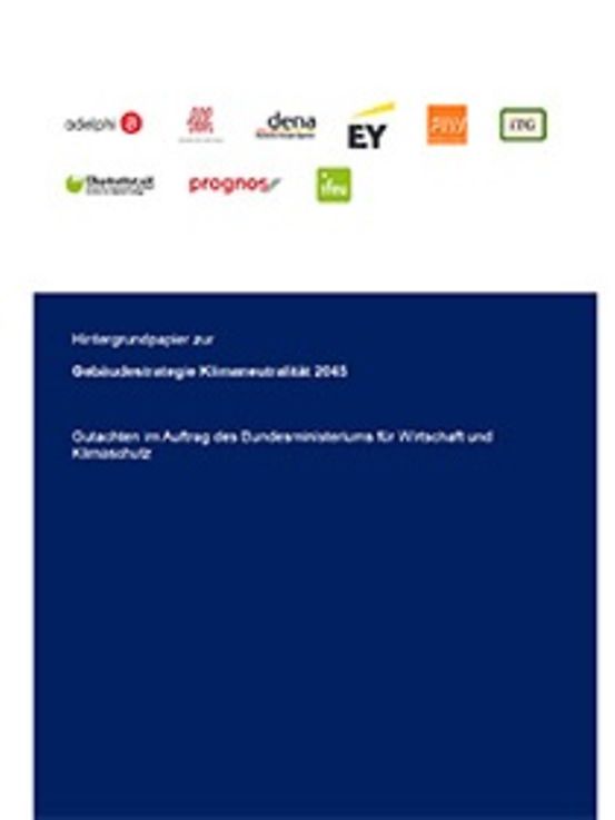 Titelbild der Publikation "Hintergrundpapier zur Gebäudestrategie Klimaneutralität 2045"