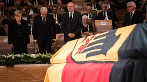 Bundeskanzlerin Angela Merkel beim Staatsakt für Walter Scheel.