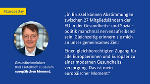 Europäischer Moment des Gesundheitsministers