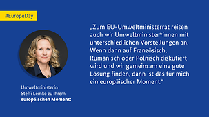 Europäischer Moment der Umweltministerin