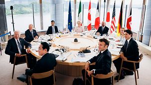 Arbeitssitzung der G7-Staats- und Regierungschefs.