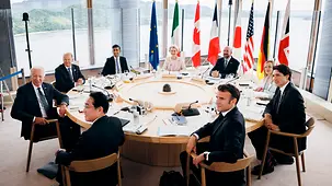 Arbeitssitzung der G7-Staats- und Regierungschefs.