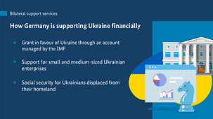 This chart shows a breakdown of the financial aid Germany is providing to Ukraine.