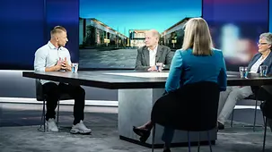 Bundeskanzler Olaf Scholz beim "Am Tisch mit" der RTL-Mediengruppe.