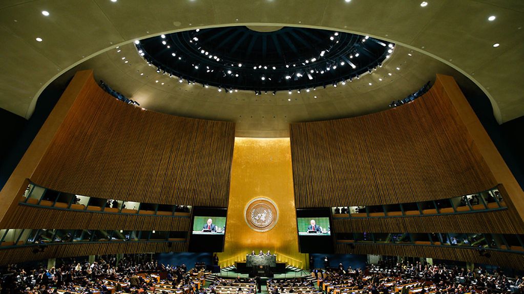 Konferenzsaal der Generalversammlung der Vereinten Nationen in New York