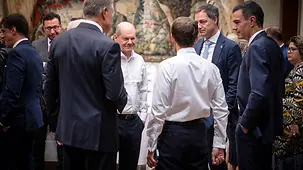 Federal Chancellor Olaf Scholz at the European Council summit in Brussels.