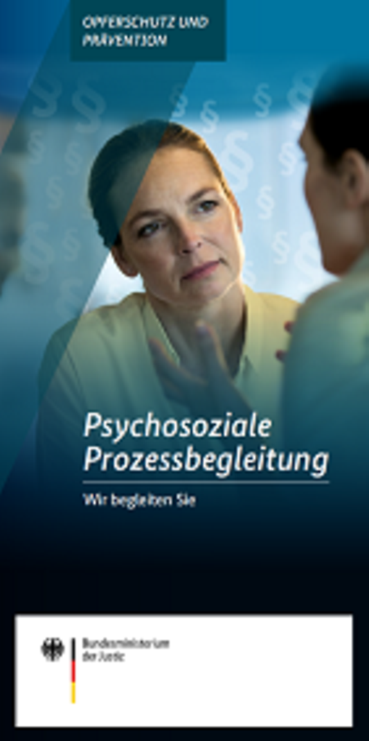Titelbild der Publikation "Psychosoziale Prozessbegleitung"