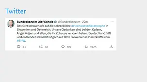Bestürzt schauen wir auf die schreckliche #Hochwasserkatastrophe in Slowenien und Österreich. Unsere Gedanken sind bei den Opfern, Angehörigen und allen, die ihr Zuhause verloren haben.