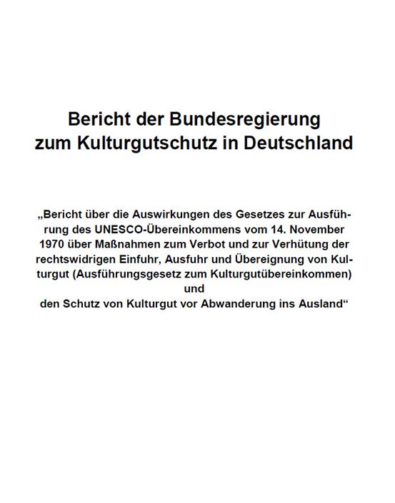 Bericht-Kulturgutschutz