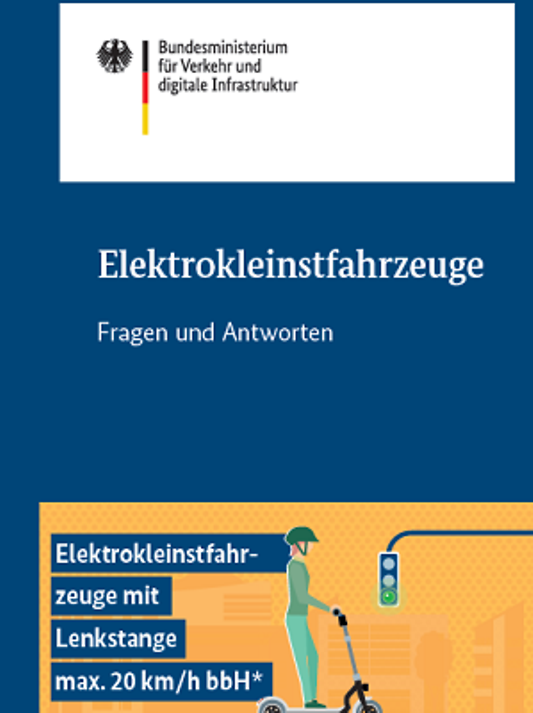 Titelbild der Publikation "Elektrokleinstfahrzeuge - Fragen und Antworten"
