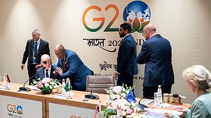 Bundeskanzler Olaf Scholz beim Side-Event "EU-Afrika" beim G20-Gipfel.