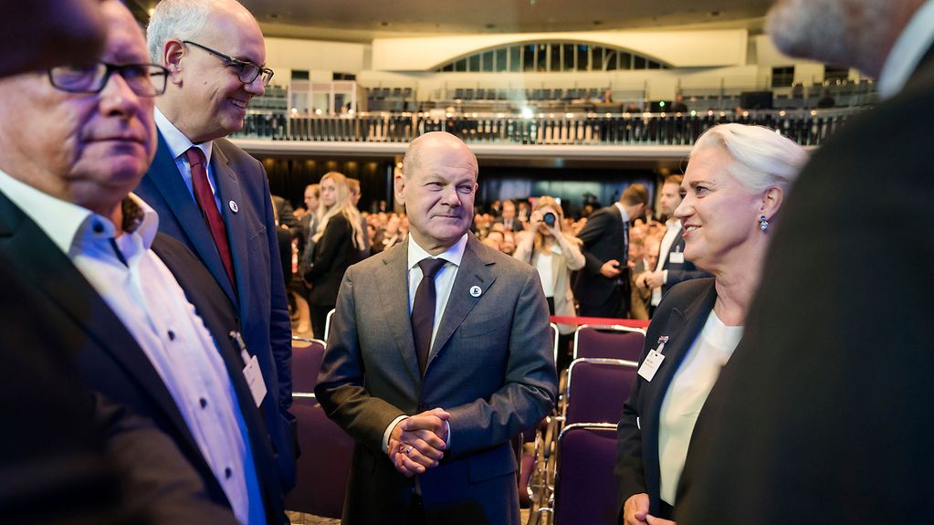 Federal Chancellor Olaf Scholz at the National Maritime Conference.