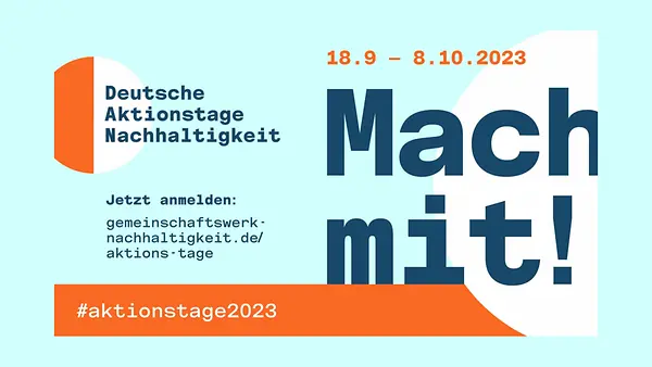 Ankündigungs-Banner Deutsche Aktionstage Nachhaltigkeit