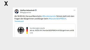 Ab 18:30 Uhr live aus Mannheim: #Bundeskanzler Scholz stellt sich den Fragen der Bürgerinnen und Bürger beim #KanzlerGESPRÄCH.