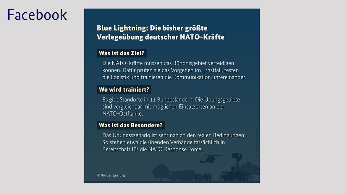 2.800 Soldatinnen und Soldaten mit 1.200 Fahrzeugen – das ist die aktuell laufende Übung „Blue Lightning“ unserer Bundeswehr.