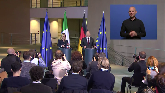 Pressekonferenz des Kanzlers und der Ministerpräsidentin der Italienischen Republik, Giorgia Meloni