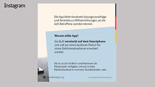 In der Bio von @bundesregierung findet ihr mehr Infos und ein Interview mit der Entwicklerin der App. #HäuslicheGewalt #Schutz #SchweigenBrechen #Bundesregierung