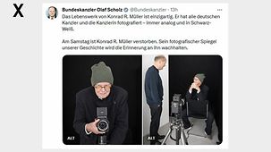Das Lebenswerk von Konrad R. Müller ist einzigartig. Er hat alle deutschen Kanzler und die Kanzlerin fotografiert – immer analog und in Schwarz-Weiß. 